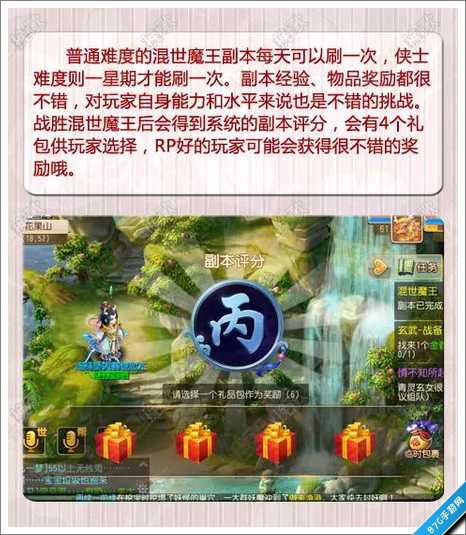 普通难度的混世魔王副本每天可以刷一次，侠士难度则一星期才能刷一次