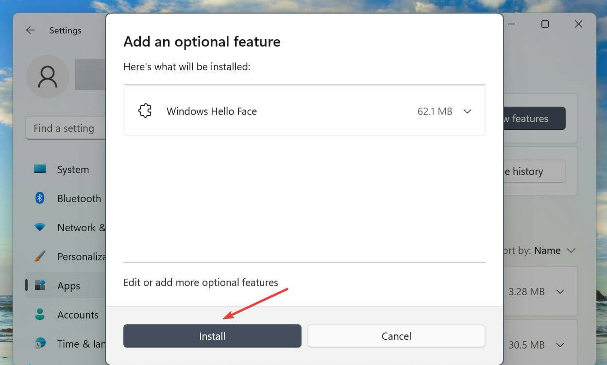 win11电脑怎么安装Hello面部驱动程序?