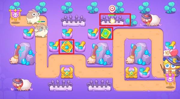 保卫萝卜4阿波与魔法宝藏第110关通关攻略