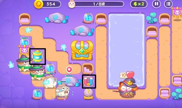 保卫萝卜4阿波与魔法宝藏第99关通关攻略